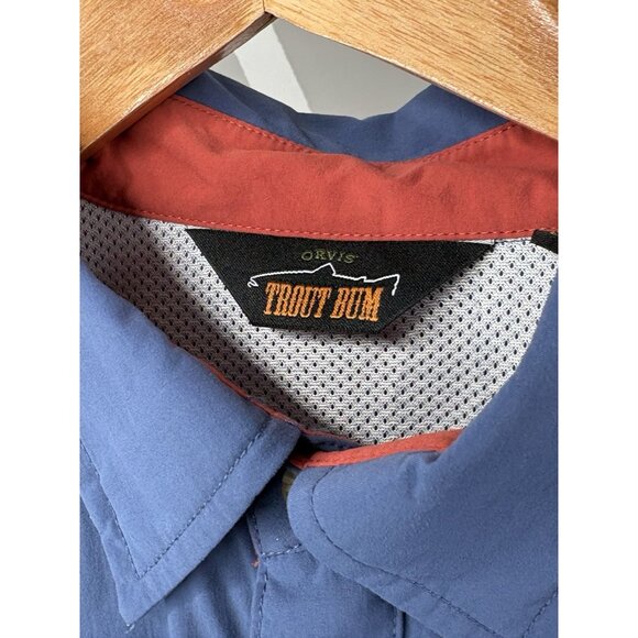Lot of 3 Orvis Trout Bum Lightweight Fishing Shirts Men’s Large Blue Grey Rust - Picture 3 of 16